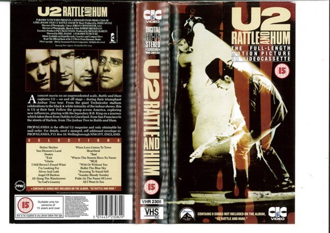 Huvudbild U2 - RATTLE AND HUM (VHS)