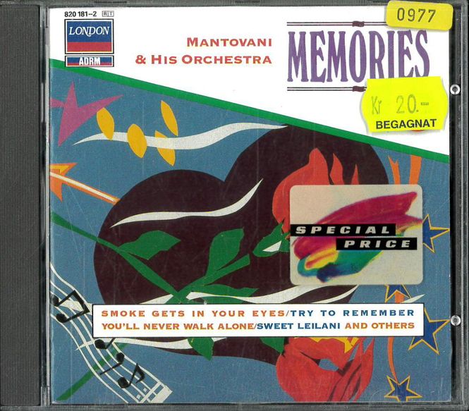 Huvudbild Mantovani & his orchestra - Memories (CD) beg
