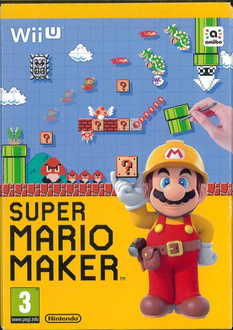 Huvudbild Super Mario Maker +artbook (WiiU) beg