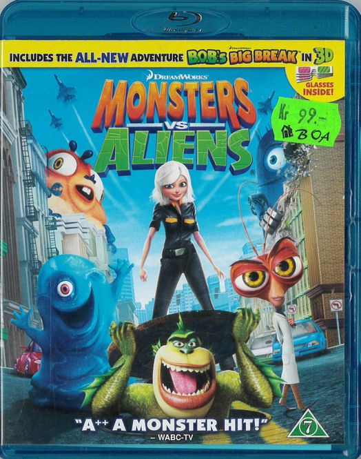 Huvudbild Monsters vs. Aliens (Blu-ray)
