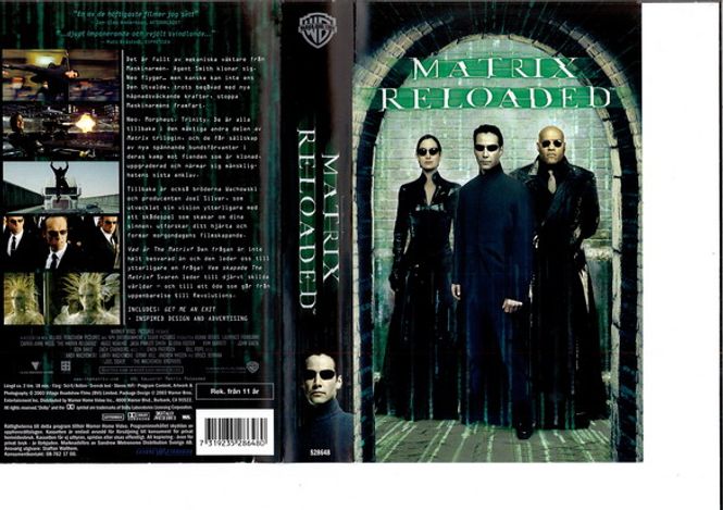 Huvudbild Matrix Reloaded - vhs