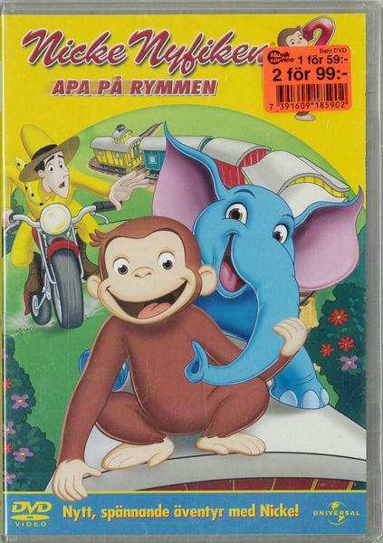 Nicke Nyfiken 2 - Apa på rymmen! (dvd)