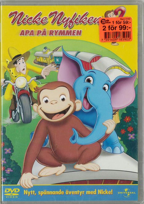 Huvudbild Nicke Nyfiken 2 - Apa på rymmen! (dvd)